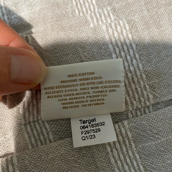 3 Linen Cotton Shower Curtains New - Picture 6 of 10